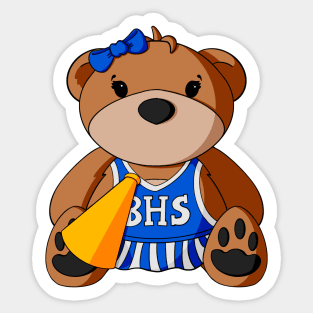 Head Cheerleader Teddy Bear Sticker